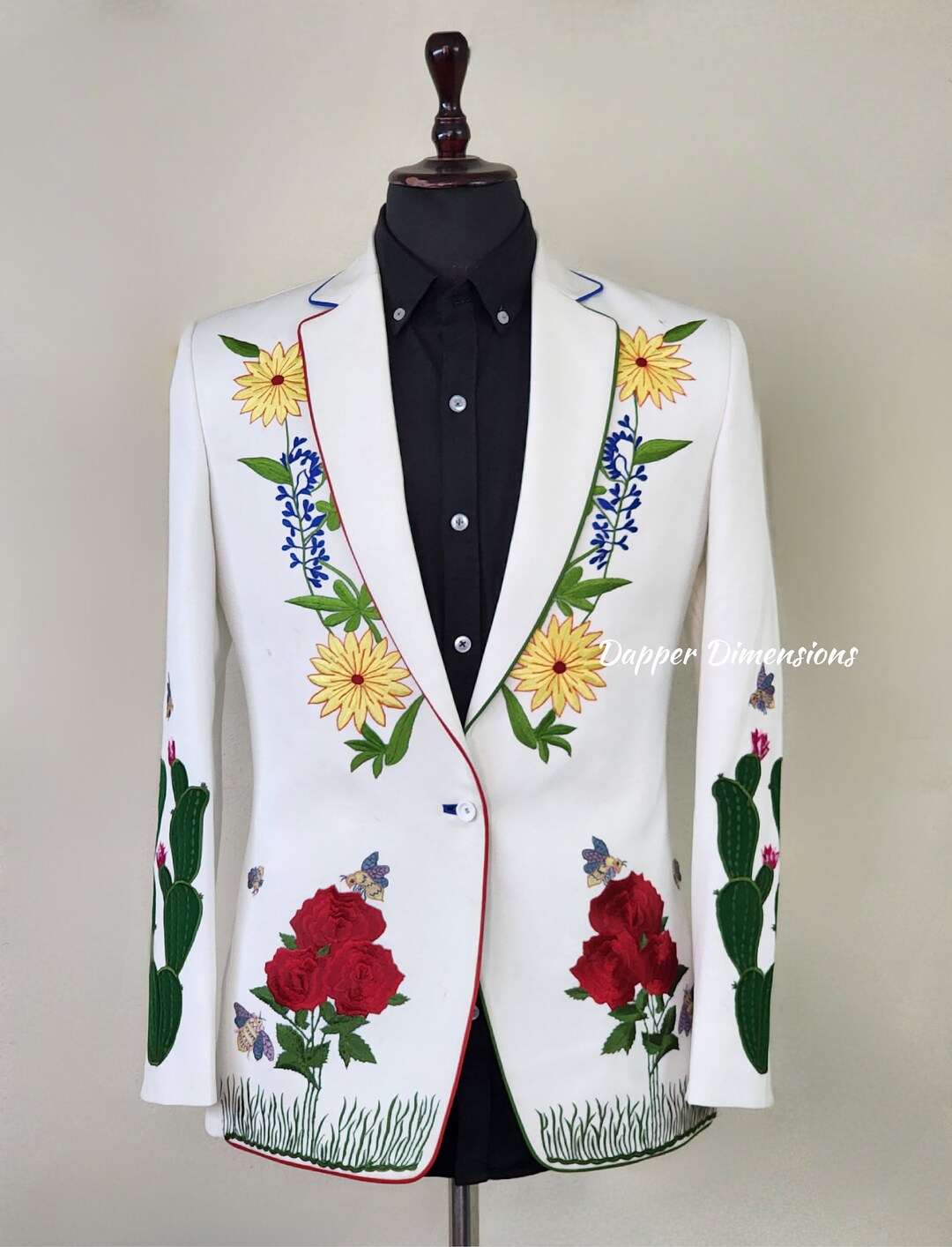 Floral Embroidered Straight Suit Set main image 0