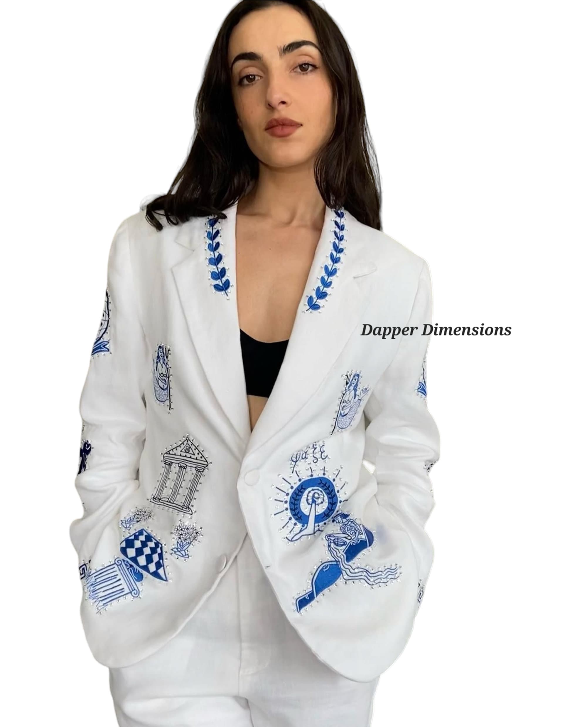 Women White 2Pc Customized Floral Traditional Rhinestone Embroidered Country Western Suit Bridesmaid Wedding Designer Boho Hippie Nudie Suit