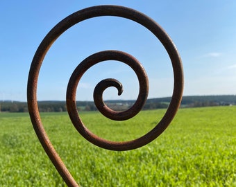 Edelrost Gartenstab Spirale Curly - Höhe 120 cm