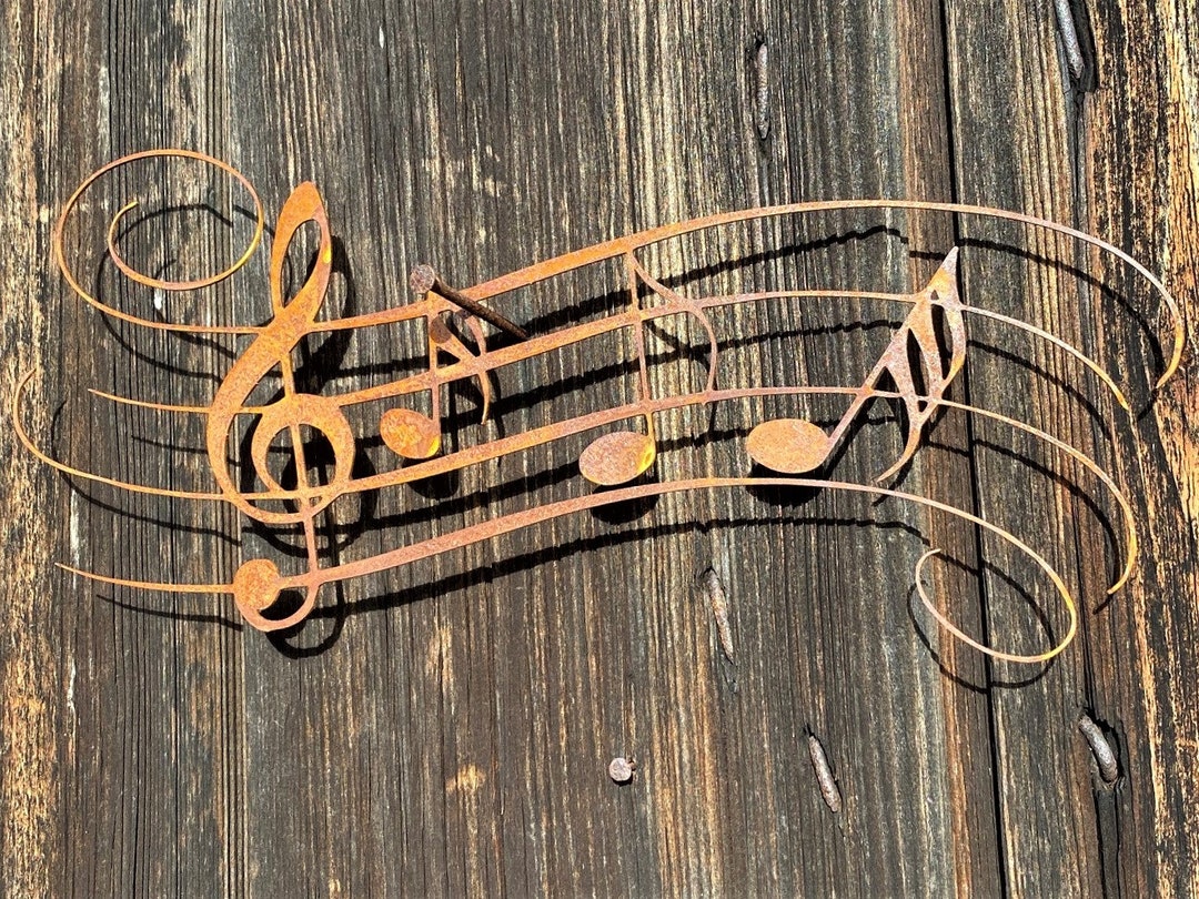 Patina Wall Picture Musical Notes Filigree - Width 30 Cm - Etsy