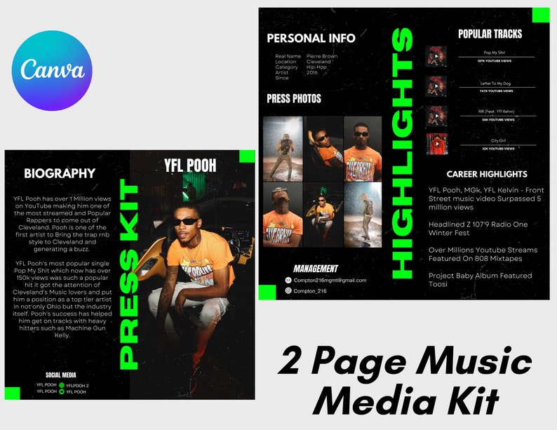 Electronic Press Kit Media Kit Template for Musicians Press Kit for Electronic Press Kit Media Kit Template for Musicians Press Kit for
