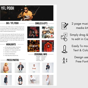 Electronic Press Kit | Media Kit Template for Musicians | Press Kit for ...
