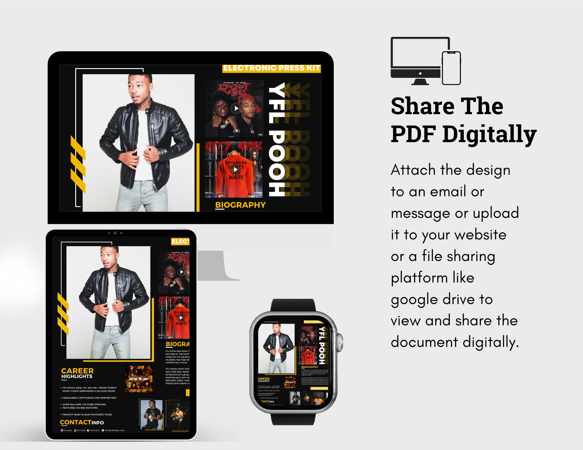 Electronic Press Kit Media Kit Template for Musicians Press Kit for