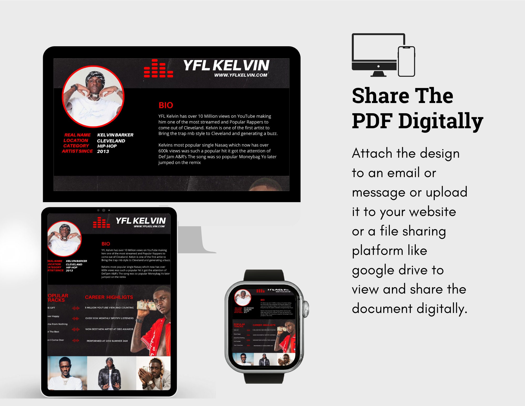 Electronic Press Kit | Media Kit Template for Musicians | Press Kit for ...