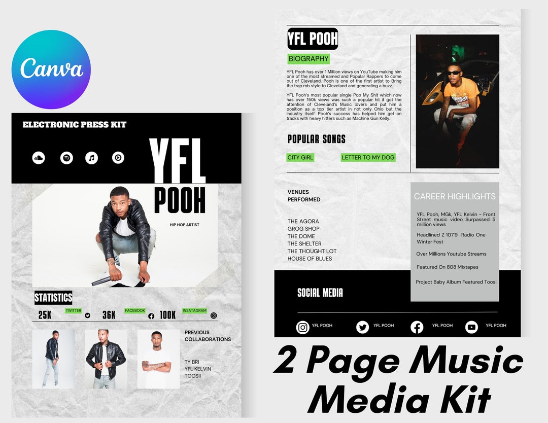 Electronic Press Kit Media Kit Template for Musicians Press Kit for