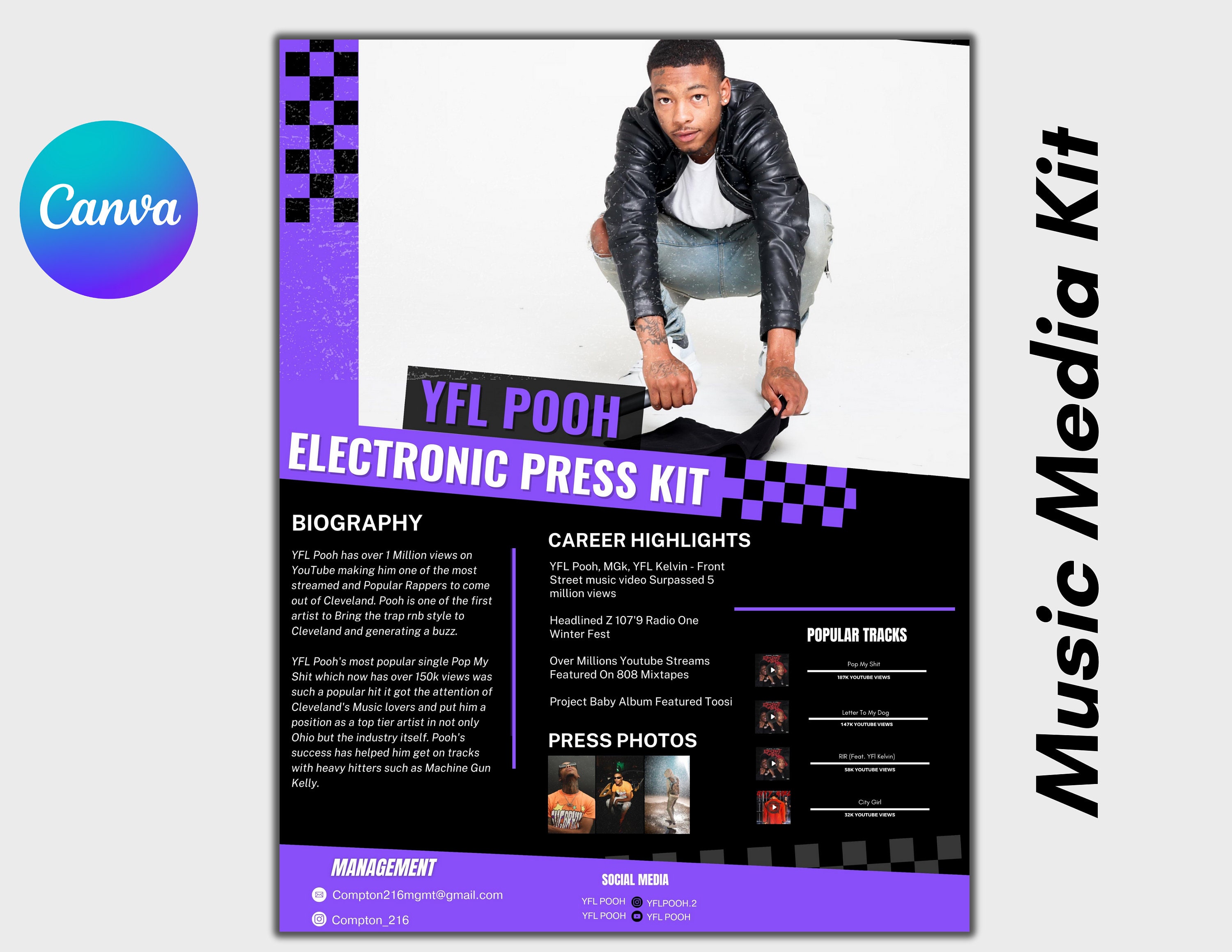 Electronic Press Kit Media Kit Template for Musicians Press Kit for Electronic Press Kit Media Kit Template for Musicians Press Kit for