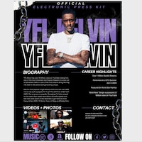 Electronic Press Kit Bundle | 1-page EPK for Musicians, Rappers, Singer ...