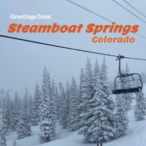 Salutations de Steamboat Springs Colorado Postcard