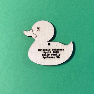 Lasergeschnittene Kreuzfahrt-Ente aus Holz, 10er Set