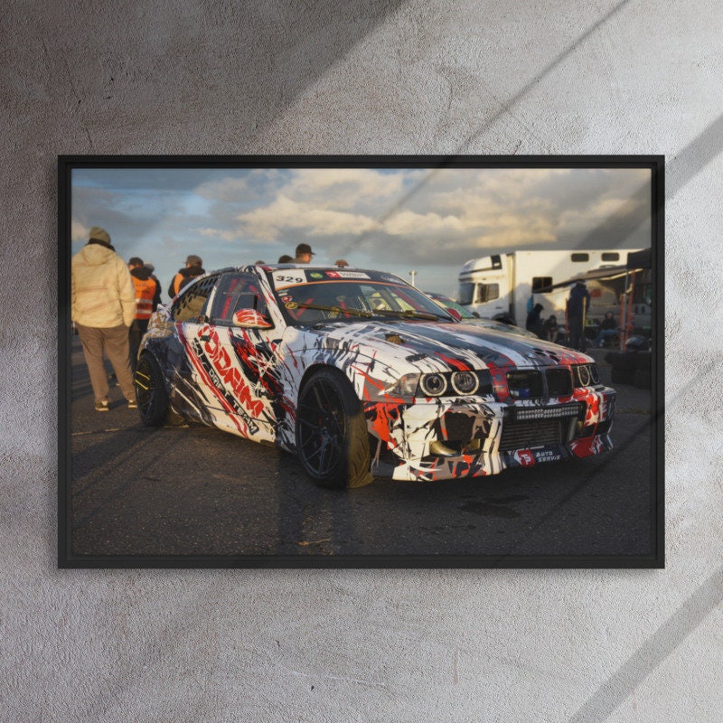 Wall Art Print Drifting Car Auto Drift, Gifts & Merchandise