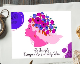 Be Yourself Everyone Else Is Already Taken | Oscar Wilde PostCard|