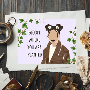 Floresça onde você está plantado | Mãe planta | Eu planto impressão artística | cartão inspirador cartão postal | Mini Estampa Motivacional | Mini impressão positiva
