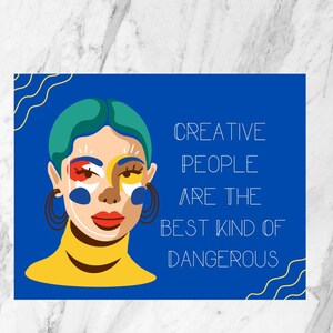 postale d'artiste | Mini impression d'artiste | Impression de citation d'artiste | Cadeau pour personne créative | postale d'art | carte postale pour elle | Carte postale motivante