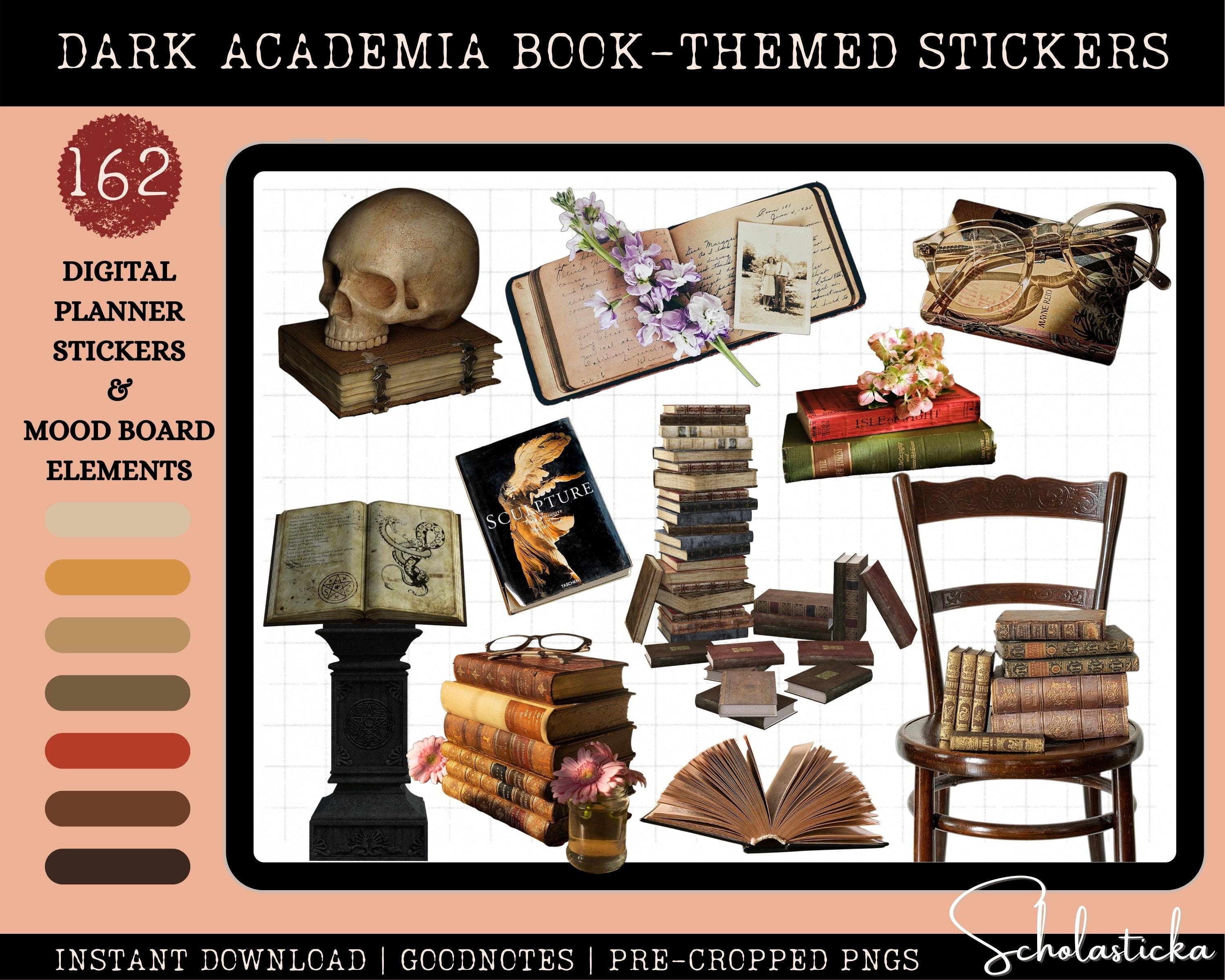 Dark Academia Bundle // Digital Planner Stickers / iPad, goodnotes