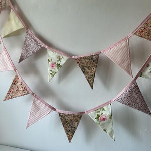 Banderines con temática floral vintage para fiestas, estilo shabby chic, estilo granja.
