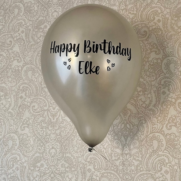 Personalisierter Luftballon Sticker, Aufkleber, Etiketten aus Vinyl - Party, Geburtstag, Hochzeit, Dekoration, Babyshower, Gute Besserung