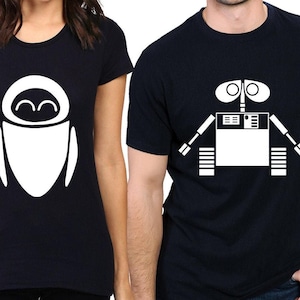 Pliki do cięcia cyfrowego Eve And Wall-E Couples - Pliki projektowe - Cricut - SVG - Silhouette Cameo - PNG - EpS - PDF - DxF - Wall-E
