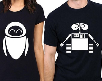 Eve And Wall-E Couples Set Digital Cut Files - Design Files - Cricut - SVG - Silhouette Cameo - PNG - EpS - PDF - DxF - Wall-E