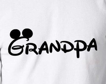 Grandpa Mouse Ears Digital Cut Files - Design Files - Cricut - SVG - Silhouette Cameo - PNG - EpS - PDF - DxF - Grandfather