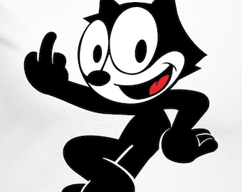 Felix Middle Finger Digital Cut Files - Design Files - Cricut - SVG - Silhouette Cameo - PNG - EpS - PDF - DxF - Cartoons
