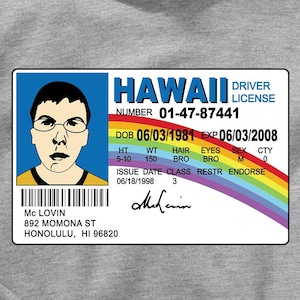 McLovin License Digital Cut Files - Design Files - Cricut - SVG - Silhouette Cameo - PNG - EpS - PDF - DxF - SuperBad License