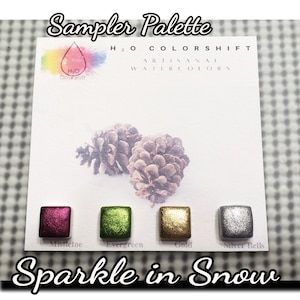 Handgefertigte, glitzernde Palette für Künstler in Malerei, Handlettering und Junk Journaling
