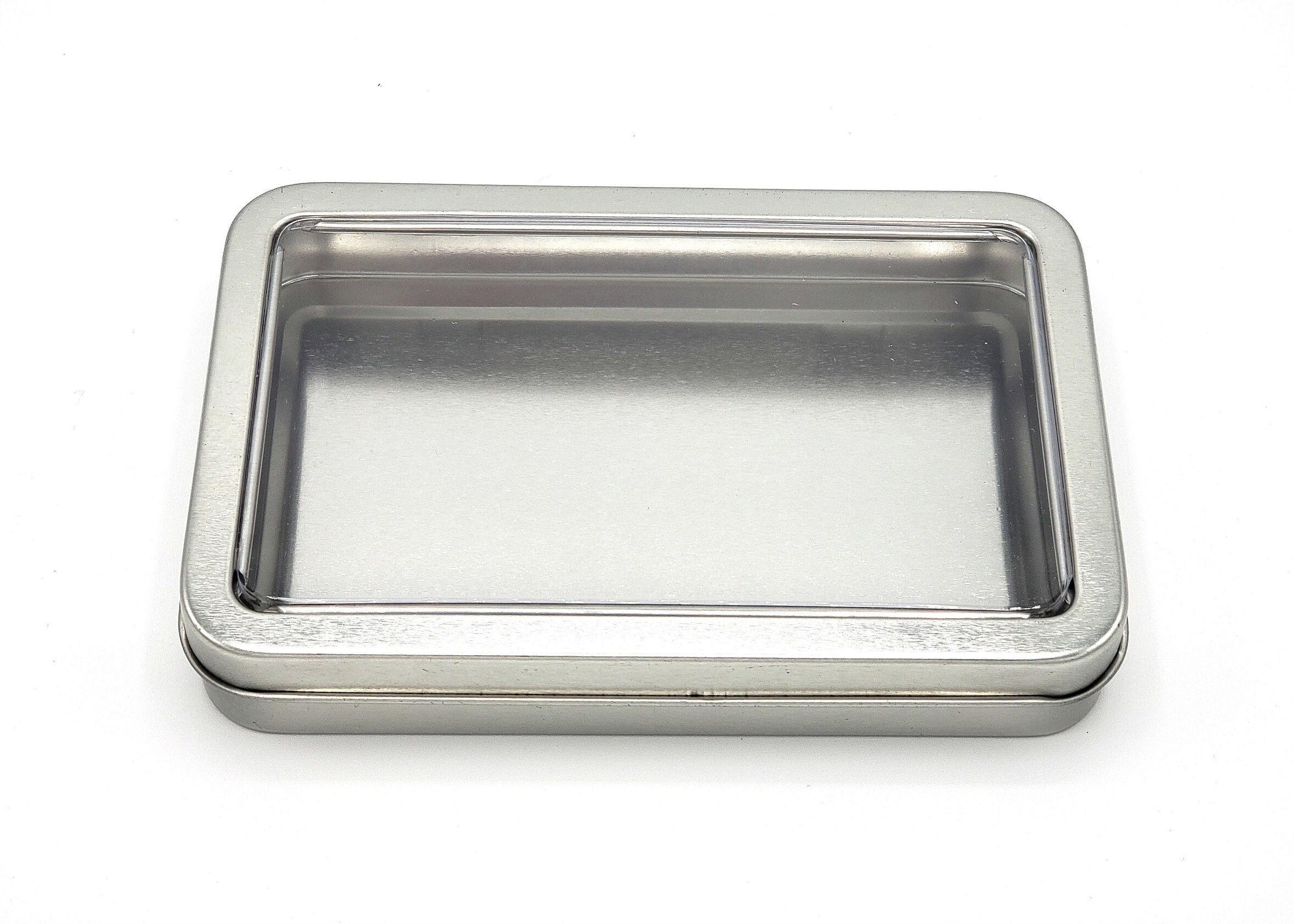 Medium Empty Watercolor Tin WITH 50 Magnetized Plastic Half Pans