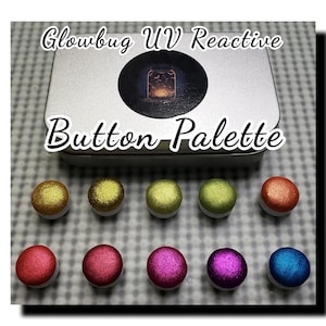 Mirror chrome mica metallic watercolor, sparkly colorshift handmade palette gift for artists in hand lettering, junk journaling, painting