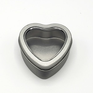 Silver Hearts empty metal en plein air watercolor palette tin with lid, art supply container gift for artist Half Pans or Full Pans