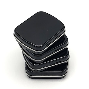 Rectangular Metal Tin, Blank Hinged Tin, Small Container, 50ml Tin