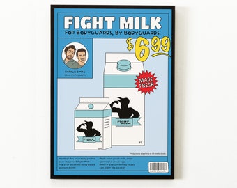 Fight Milk, It's Always Sunny in Philadelphia, Art Print Poster