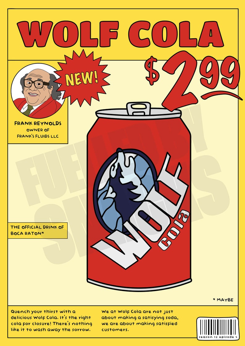 Wolf Cola, It's Always Sunny in Philadelphia, Art Print Poster - Etsy