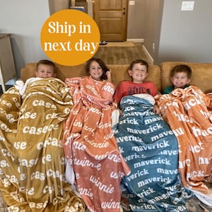 Custom Name blanket ,Grandma Name Blanket,Customized Blankets For Children's Birthdays/Holidays,Baby Name Blanket,Custom Name Elsa Blanket