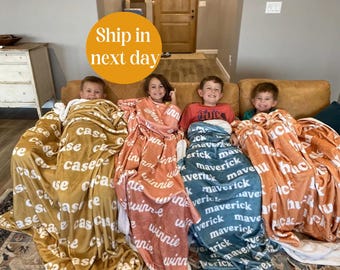 Custom Name blanket ,Grandma Name Blanket,Customized Blankets For Children's Birthdays/Holidays,Baby Name Blanket,Custom Name Elsa Blanket