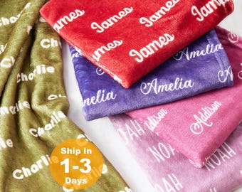 Personalized Name Blanket, Soft Flannel Fleece, Baby Shower Gift