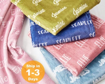 Personalized Minky Blanket, Custom Name Nursery Decor, Daughter Gift