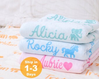 Personalized HeartBlanket, Custom Name Minky Blanket, Gift for Girls