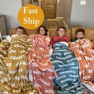 Custom Name blanket ,Grandma Name Blanket,Customized Blankets For Children's Birthdays/Holidays,Baby Name Blanket,Custom Name Elsa Blanket
