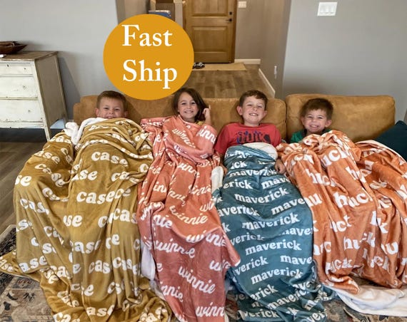Custom Name blanket ,Grandma Name Blanket,Customized Blankets For Children's Birthdays/Holidays,Baby Name Blanket,Custom Name Elsa Blanket