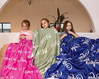 Personalized Baby Blanket With Name For Girl/Boy | Custom Baby Blanket | Security Minky Blanket | Newborn Blanket | Christmas Blanket