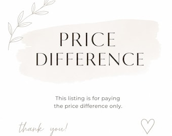 Pay the price difference