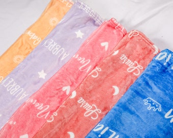 Custom Personalized Name Blanket with Crown, Name Blanket for Boy, Custom Nursery Blanket for Newborn, Baby/Kid Blanket, Christmas Blanket