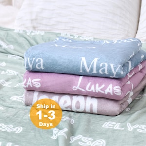 Naispanda Coperta Personalizzata Con Nome E Iniziali – Flanella Antipilling Morbidissima – Scegli Colore E Taglia (125x100 Cm, 150x125 Cm, 200x150 Cm) - 4