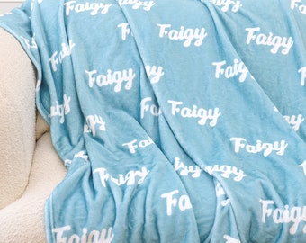 Gepersonaliseerde deken met naam | Naamdeken cadeau | Op maat gemaakte baby-/kinderdeken | Gepersonaliseerde cadeau | Cadeaus voor jongens/meisjes | Cadeau voor kinderen