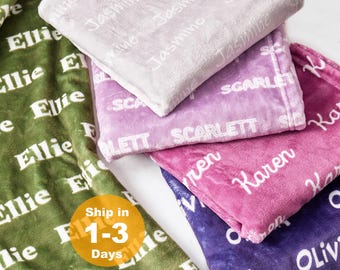 Aangepaste deken met naam - gepersonaliseerde kinderdeken - pluche nertsdeken - babydeken - dekencadeau - aangepast cadeau - kerstcadeau voor kinderen