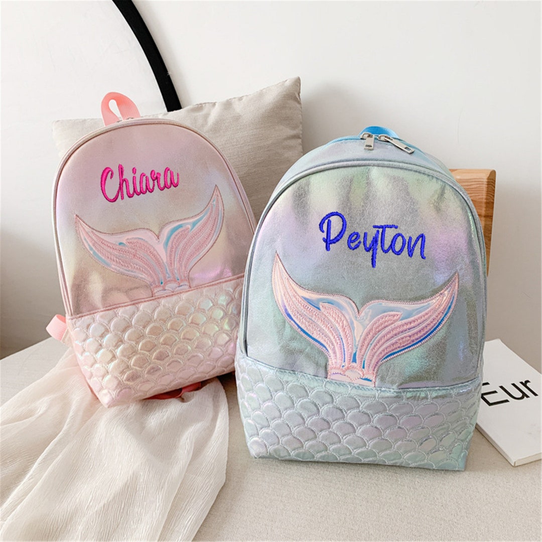 Personalized Mermaid Embroidered Backpack Back to School - Etsy