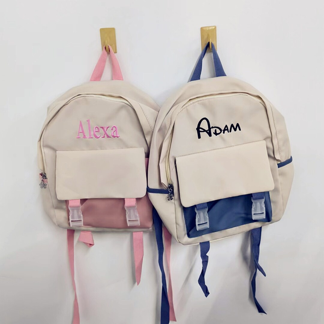 Personalized School Backpack Embroidered With Namelarge Etsy Hong Kong