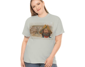 Twain Pirate Quote with Captain Kidd Unisex Heavy Cotton Tee