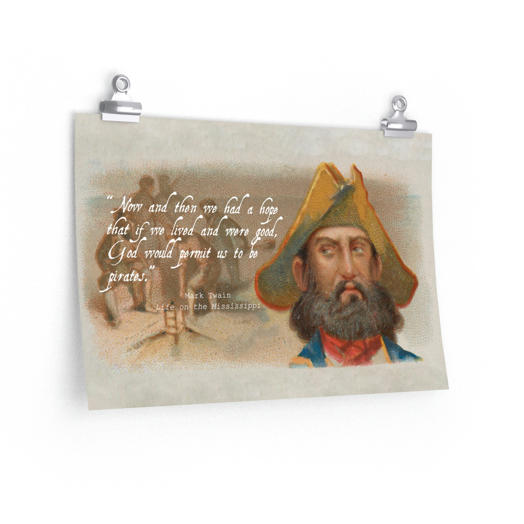Mark Twain Quote Poster, Captain Kidd Art Print - Etsy