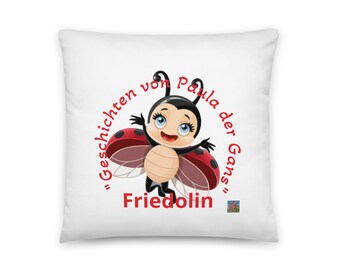 Basic pillow - Friedolin ladybug from &quot;Stories of Paula the Goose&quot;